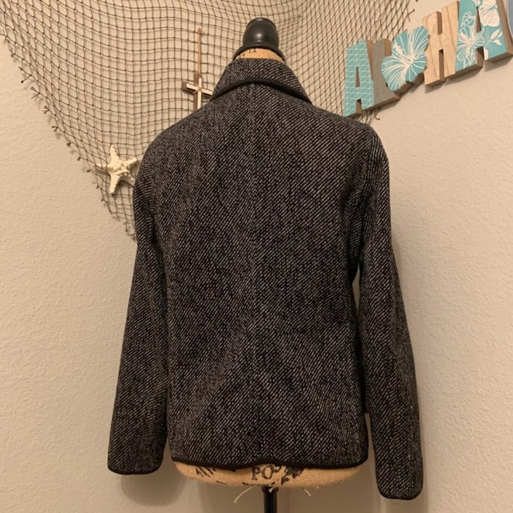 Lucky Brand Drape Wool Blend Herringbone Jacket Size Small - Picture 4 of 6